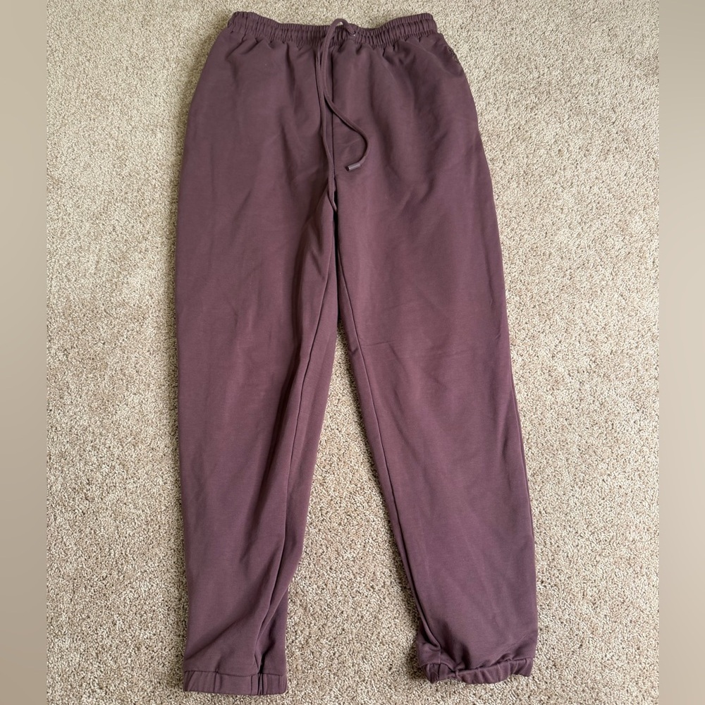 Meshki Raisin Brown Purple Lounge Jogger Sweatpants Size Medium